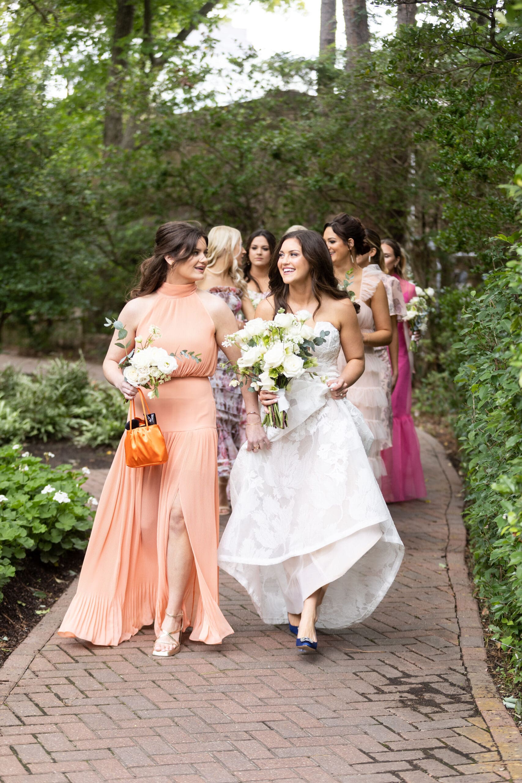 spring-bold-colorful-mismatched-bridesmaids-dresses-the-houstonian-wedding-green-white-wedding-AVP-ashleys-visions-productions-houston-wedding-planner
