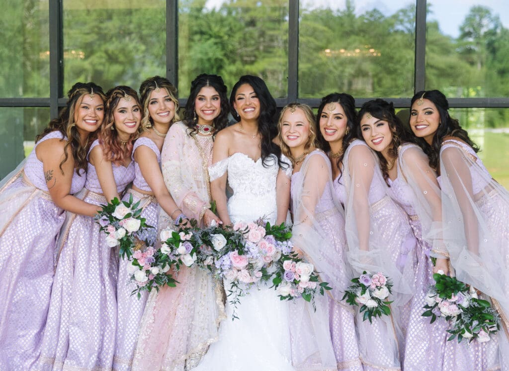 spring-purple-lilac-indian-wedding-bridesmaids-the-luminaire-venue-AVP-ashleys-visions-productions-houston-wedding-planner
