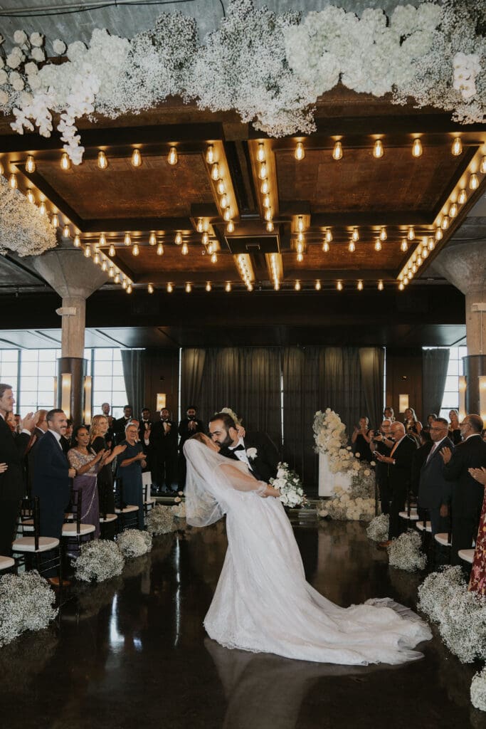 modern-astorian-wedding-floral-ceiling-install-ceremony