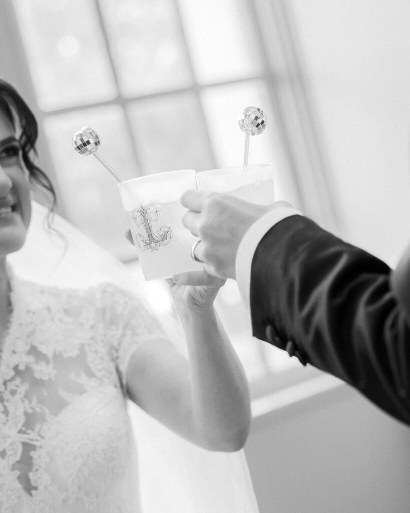 corinthian-houston-wedding-disco-ball-drink-stir